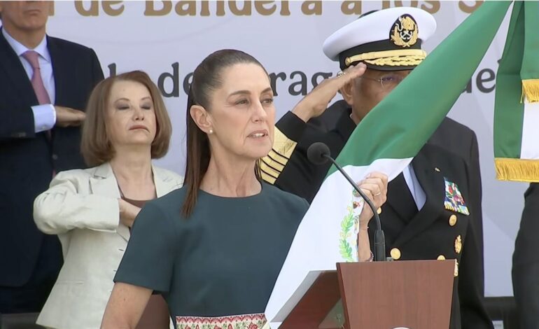  Sheinbaum lidera juramento del SMN por el 164 aniversario de Puebla
